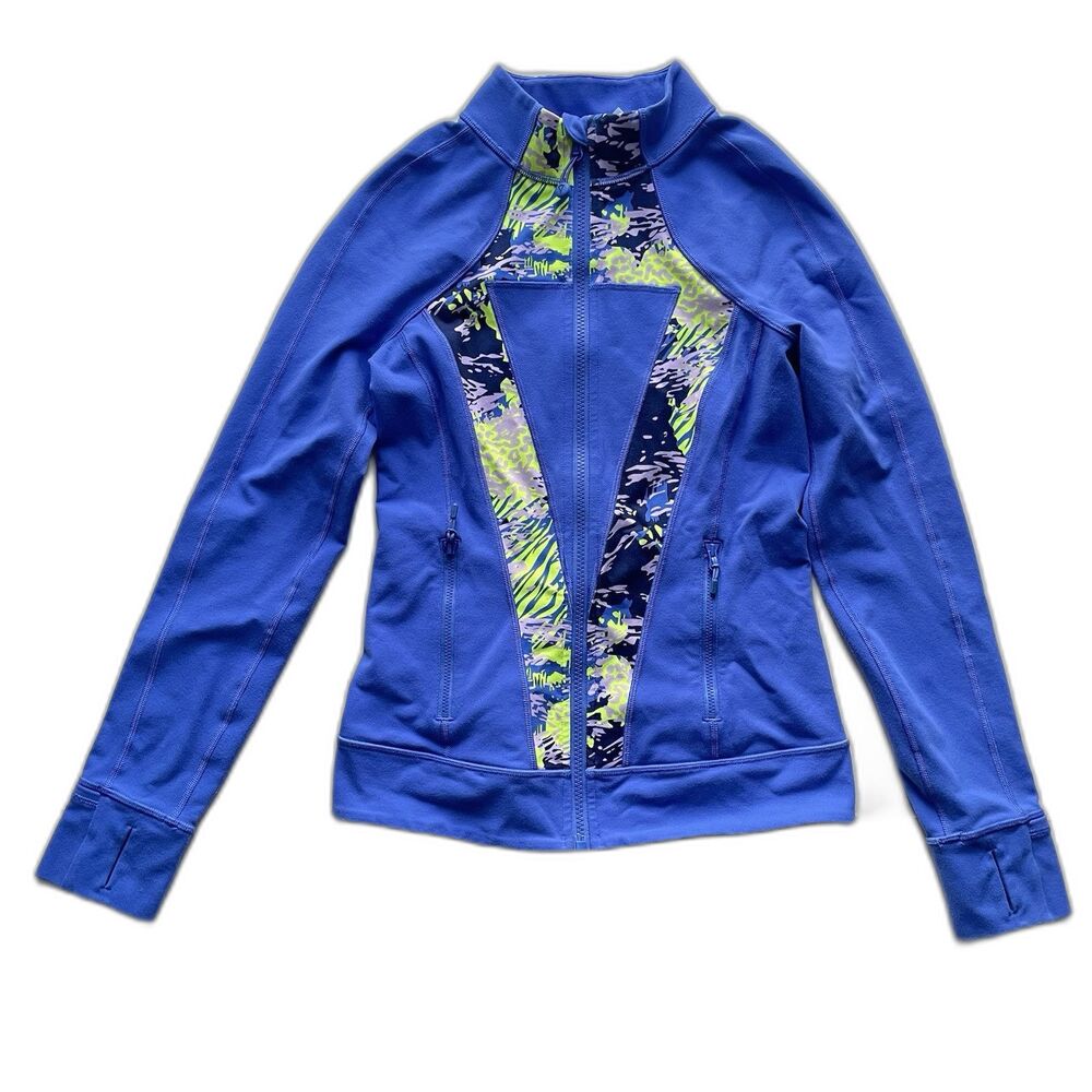 Ivivva By Lululemon Perfect Your Practice Athletic Full Zip Jacket Size 14 Blue